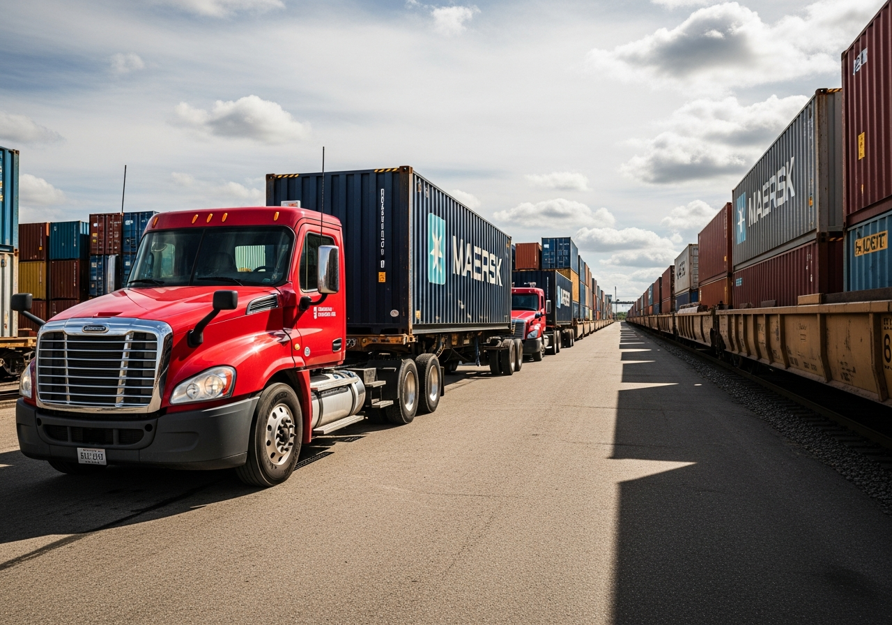 Rail yard operations near Hialeah